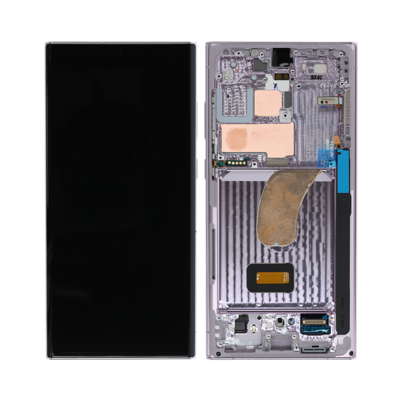 Samsung Galaxy S23 Ultra 5G - OLED Assembly with frame (Glass Change) - Lavender