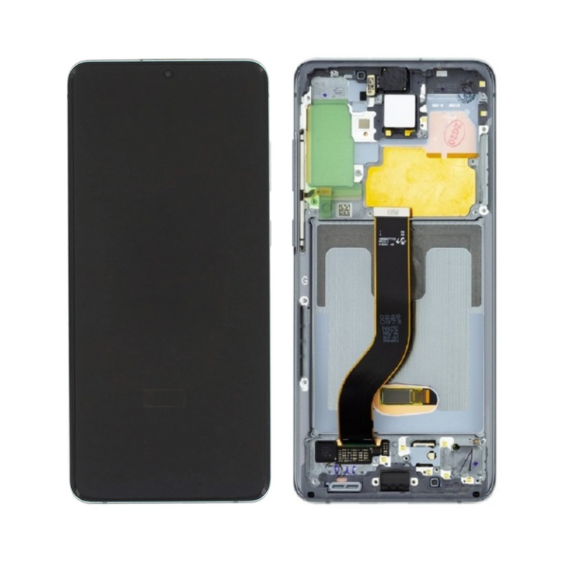 Samsung Galaxy S20 Plus 5G - OLED Screen Assembly with Frame Cosmic Gray (Service Pack)
