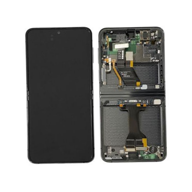 Samsung Galaxy Z Flip 5 - OLED Assembly with Frame - Graphite (Service Pack)