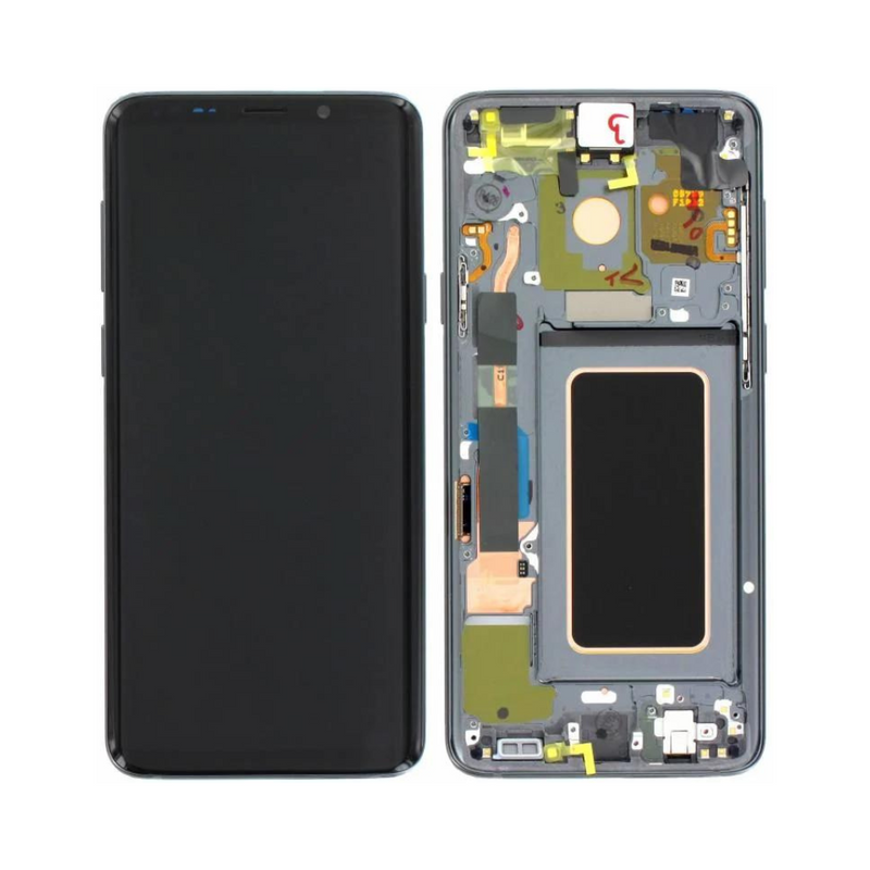 Samsung Galaxy S9 Plus - OLED Assembly with frame Grey (Service Pack)