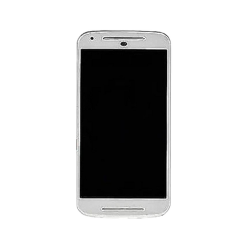 Motorola Moto G2 LCD Assembly - Original with Frame (White)