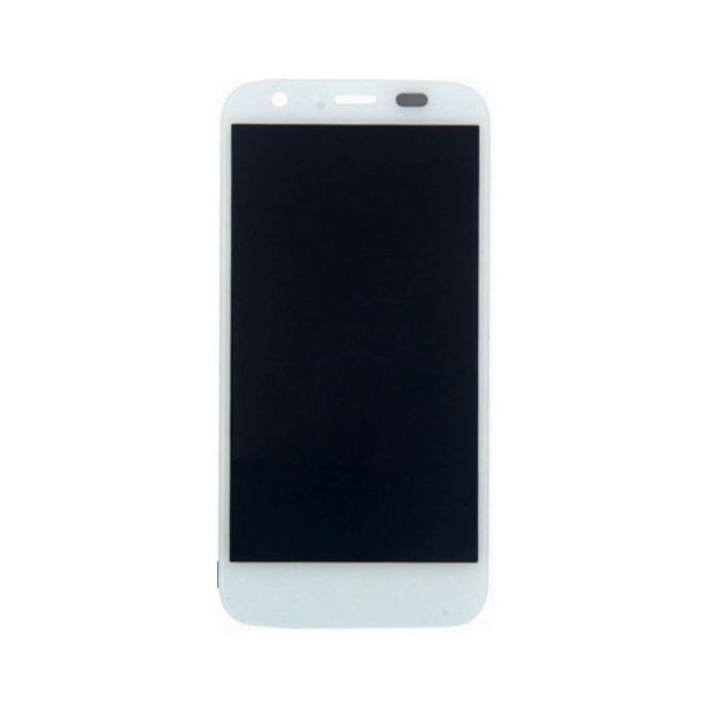 Motorola Moto G LCD Assembly - Original with Frame (White)