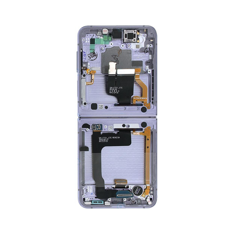 Samsung Galaxy Z Flip 4 - Original Pulled OLED Assembly with frame - Bora Purple (A Grade)
