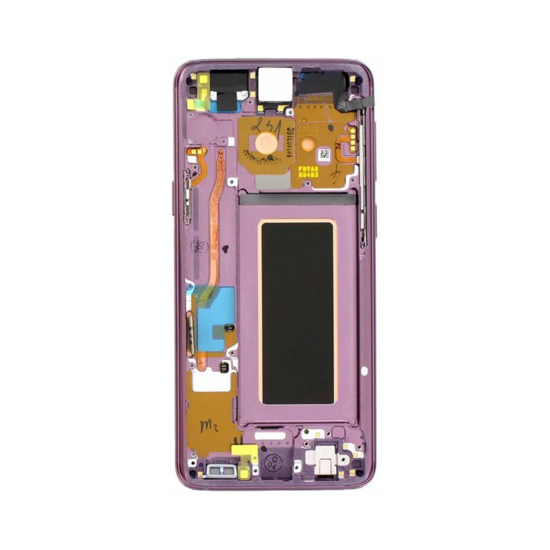 Samsung Galaxy S9 - OLED Assembly with frame Lilac Purple (Service Pack)
