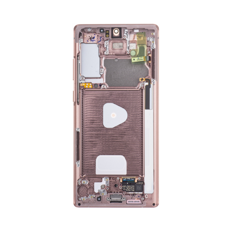 Samsung Galaxy Note 20 5G - OLED Assembly with frame Mystic Bronze (Glass Change)