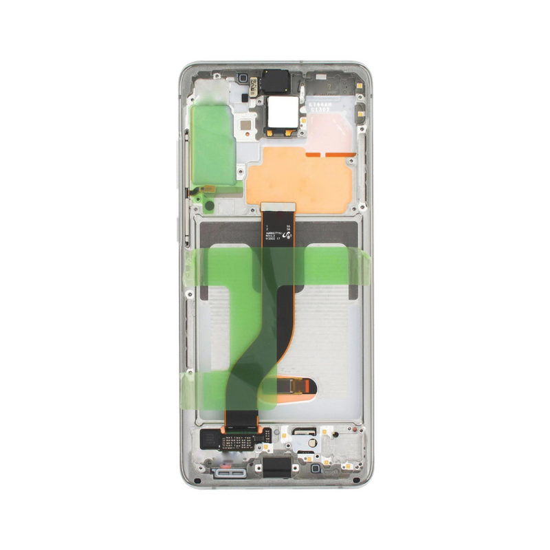 Samsung Galaxy S20 Plus 5G - OLED Assembly with Frame (Compatible with all carriers) Cloud White (Glass Change)