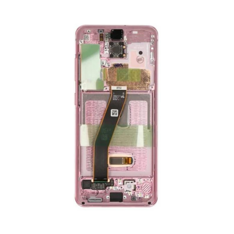Samsung Galaxy S20 5G - OLED Assembly with Frame (Compatible with all carriers) Cloud Pink (Glass Change)