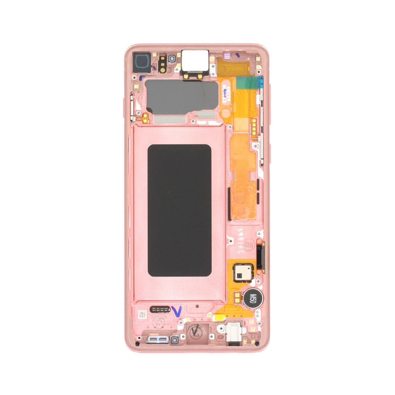 Samsung Galaxy S10 - OLED Assembly with Frame (Compatible with all carriers) Flamingo Pink (Service Pack)