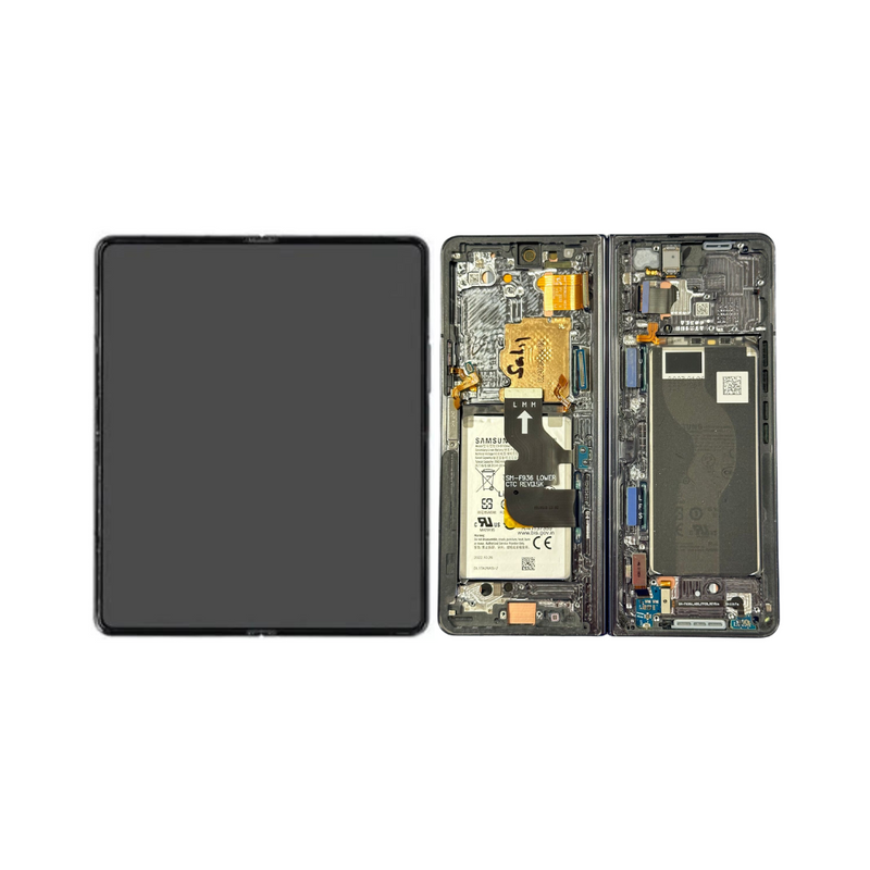 Samsung Galaxy Z Fold 4 - Original Pulled Inner OLED Assembly with frame Phantom Black - (B Grade)