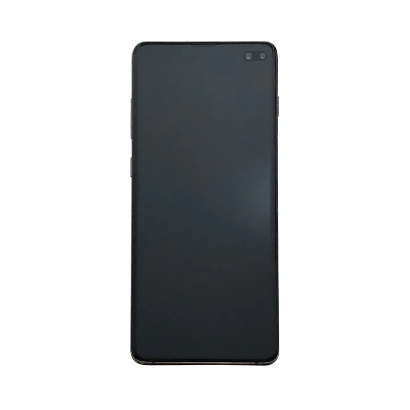 Samsung Galaxy S10 Plus - OLED Assembly with Frame (Compatible with all carriers) Prism Black (Glass Change)