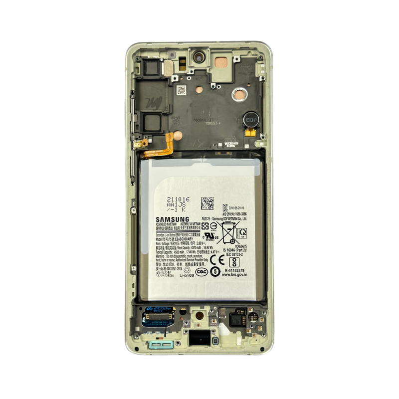 Samsung Galaxy S21 FE - OLED Screen Assembly with Frame Olive (Service Pack)