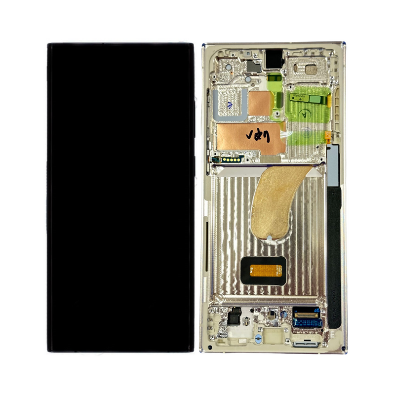 Samsung Galaxy S23 Ultra - Premium OLED Assembly with Frame - Cream