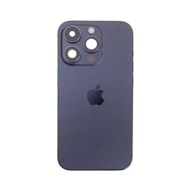 OEM Pulled iPhone 14 Pro Housing (A Grade) with Small Parts Installed - Deep Purple (with logo)