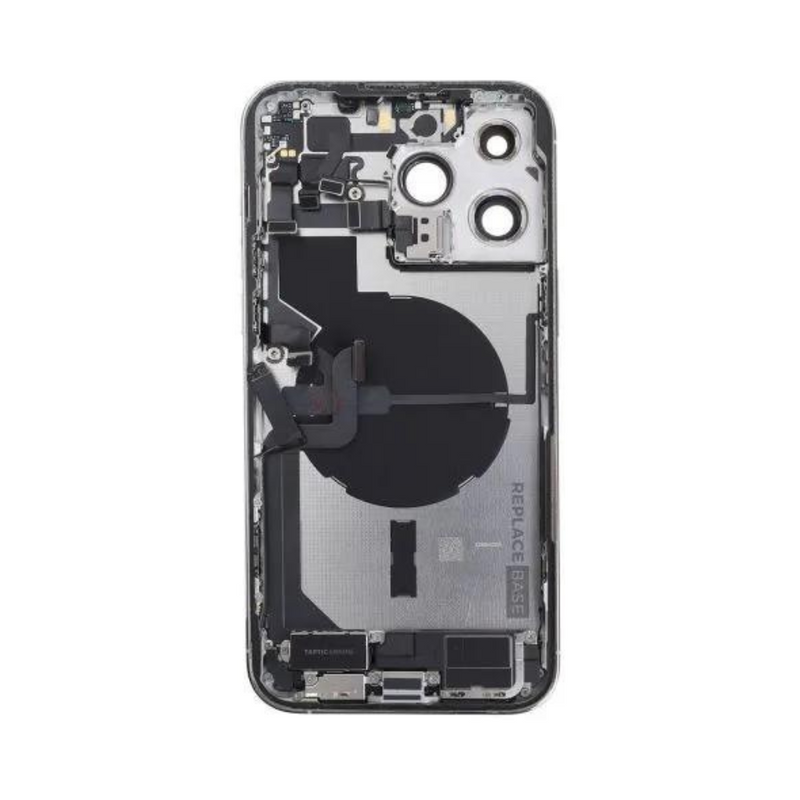 OEM Pulled iPhone 14 Pro Housing (A Grade) with Small Parts Installed - Silver (with logo)