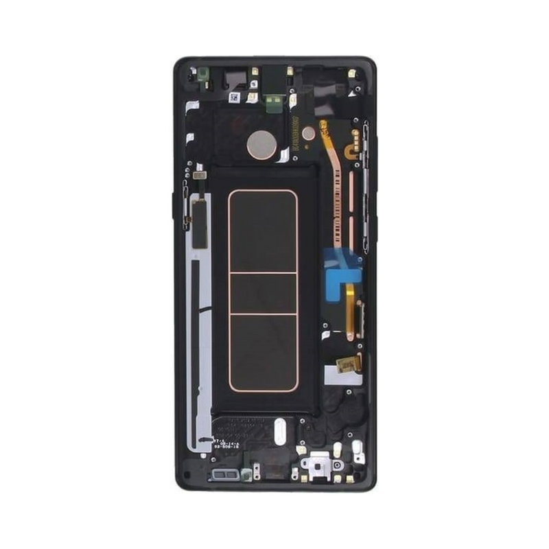 Samsung Galaxy Note 9 - OLED Assembly with frame Midnight Black (Glass Change)