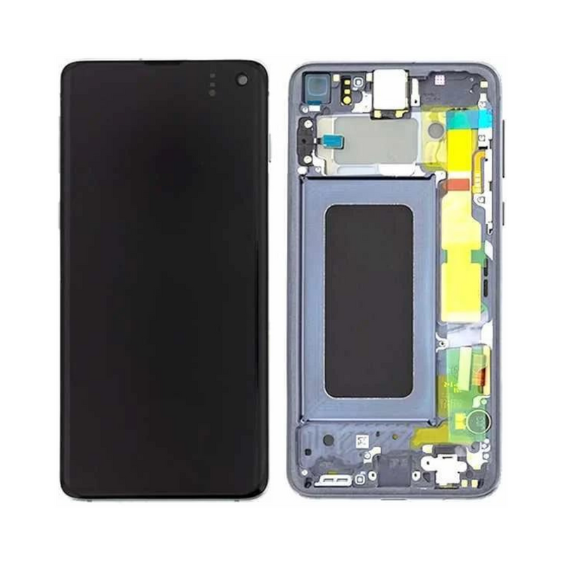 Samsung Galaxy S10e - OLED Assembly with Frame (Compatible with all carriers) Prism Black (Glass Change)