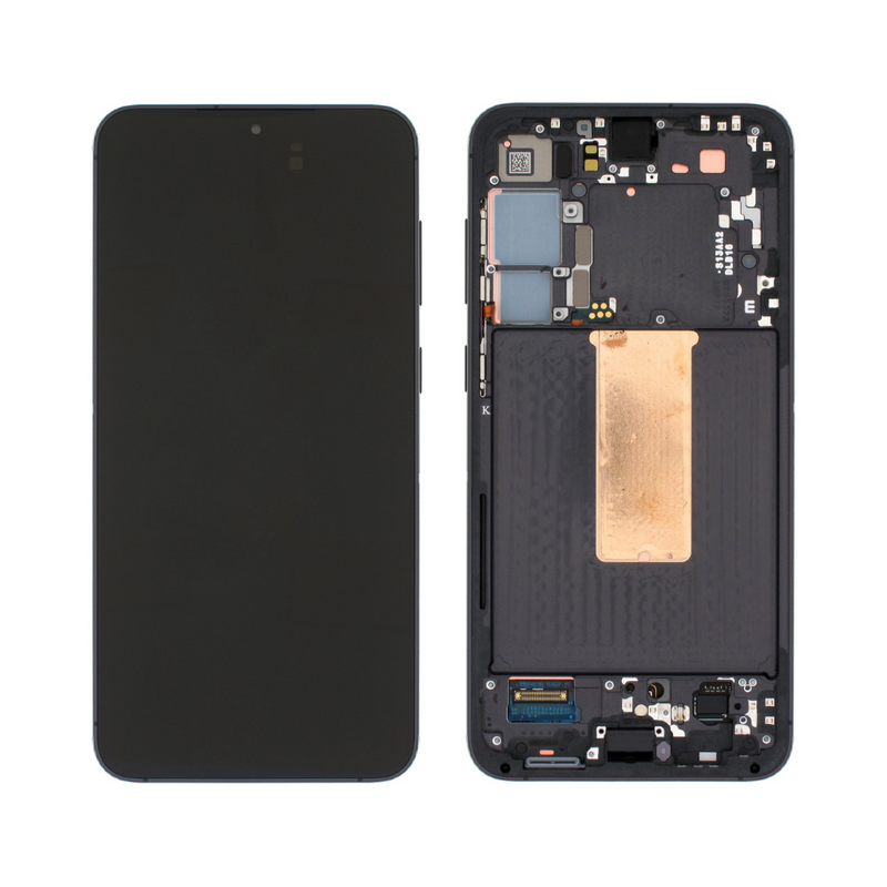 Samsung Galaxy S23 Plus - OLED Assembly with Frame (Service Pack) - Phantom Black