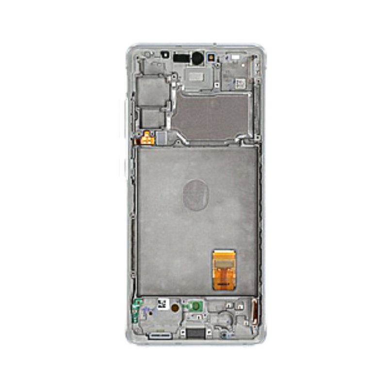 Samsung Galaxy S20 FE 5G - OLED Assembly with frame Cloud White (Glass Change)