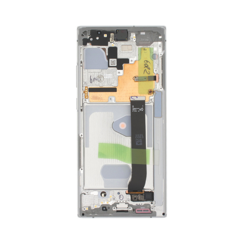 Samsung Galaxy Note 20 Ultra 5G - OLED Assembly with frame Mystic White (Glass Change)