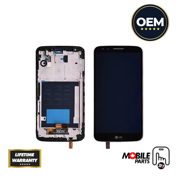 LG G2 LCD Assembly - Original with Frame (Black)