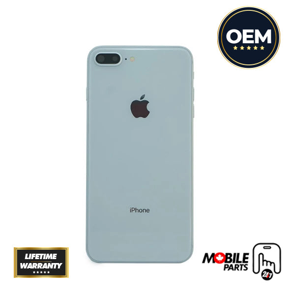 OEM Pulled iPhone 8P Housing (B Grade) with Small Parts Installed - Silver (with logo)