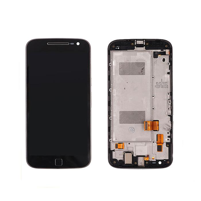 Motorola Moto G4 Plus LCD Assembly - Original with Frame (Black)