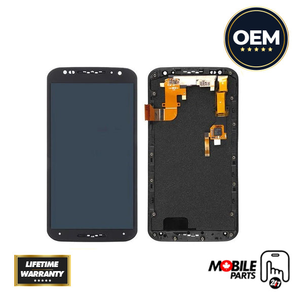 Motorola Moto X2 LCD Assembly - Original with Frame (Black)