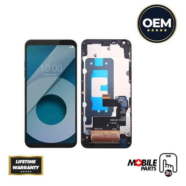 LG Q6 LCD Assembly - Original with Frame (Black)