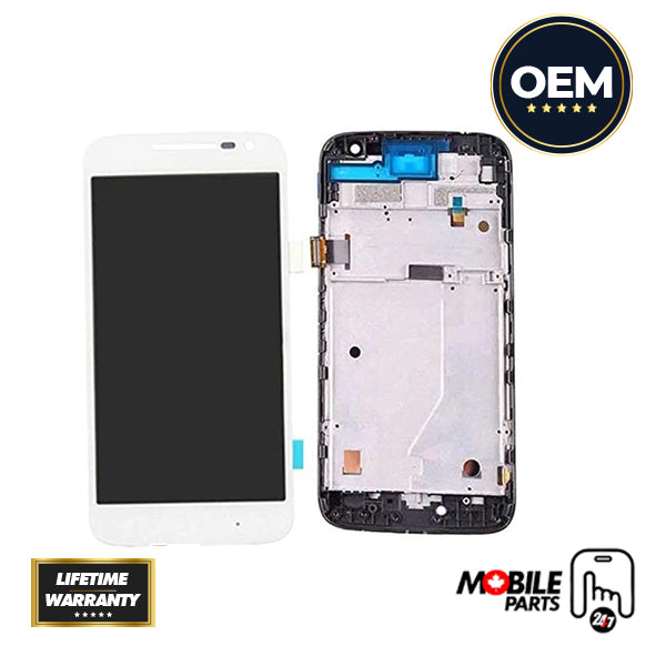 Motorola Moto G4 Play LCD Assembly - Original with Frame (White)
