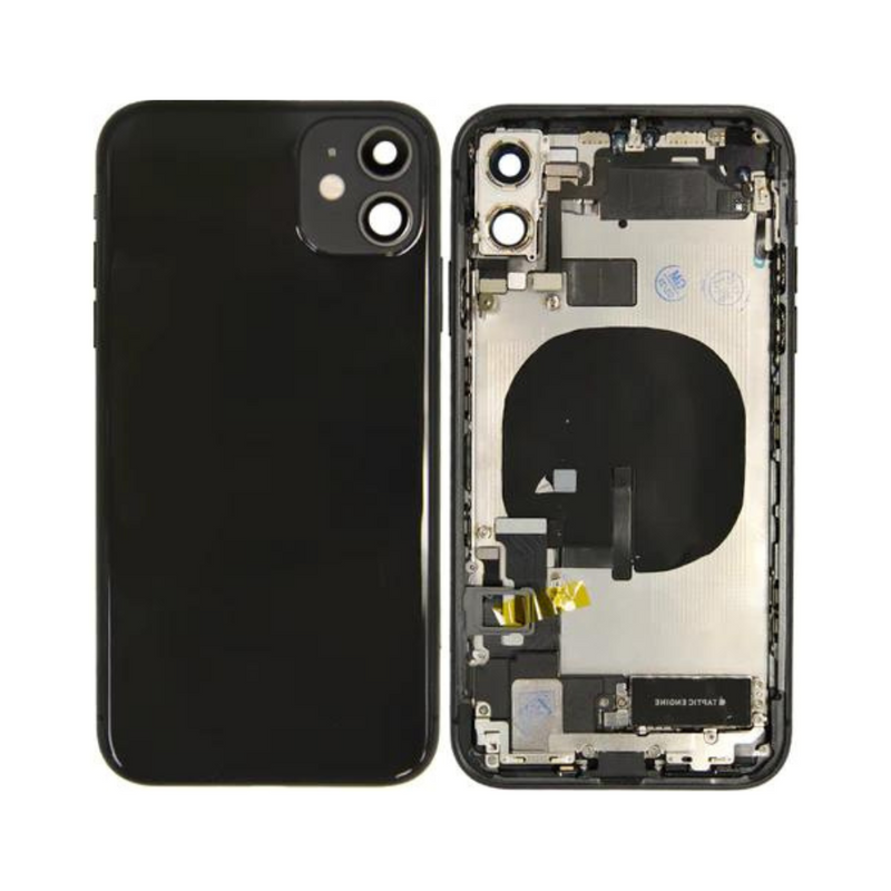 OEM Pulled iPhone 12  Housing (B Grade) with Small Parts Installed - Black (with logo)