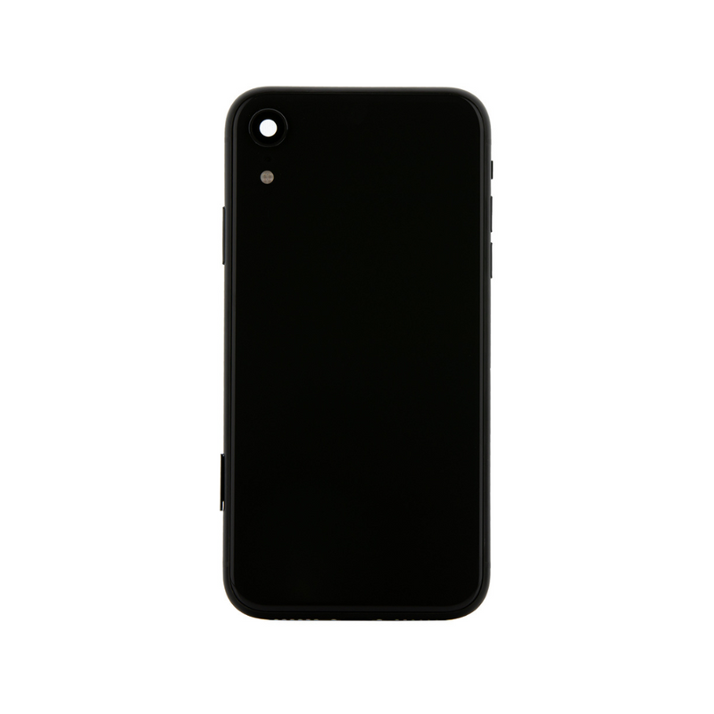 OEM Pulled iPhone XR Housing (A Grade) with Small Parts Installed - Black (with logo)