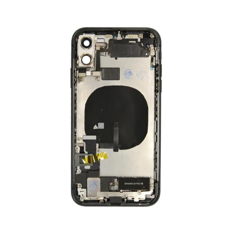 OEM Pulled iPhone 11 Housing (A Grade) with Small Parts Installed - Black (with logo)