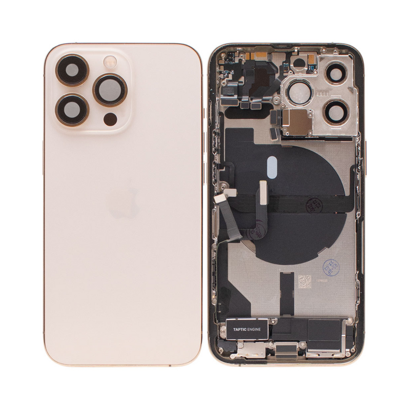 OEM Pulled iPhone 13 Pro Max Housing (B Grade) with Small Parts Installed - Gold (with logo)