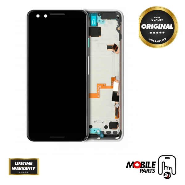 Google Pixel 3 LCD Assembly (Changed Glass) - Original without Frame (White) - Mobile Parts 247