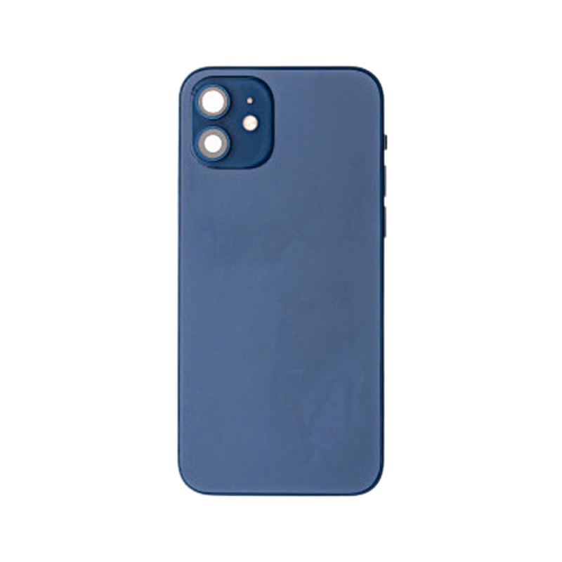 OEM Pulled iPhone 12 Housing (B Grade) with Small Parts Installed - Blue (with logo)