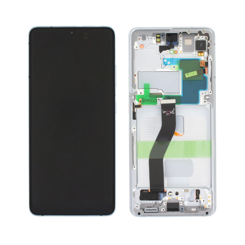 Samsung Galaxy S21 Ultra - Original Pulled OLED Assembly with frame (A Grade) - Phantom  Silver