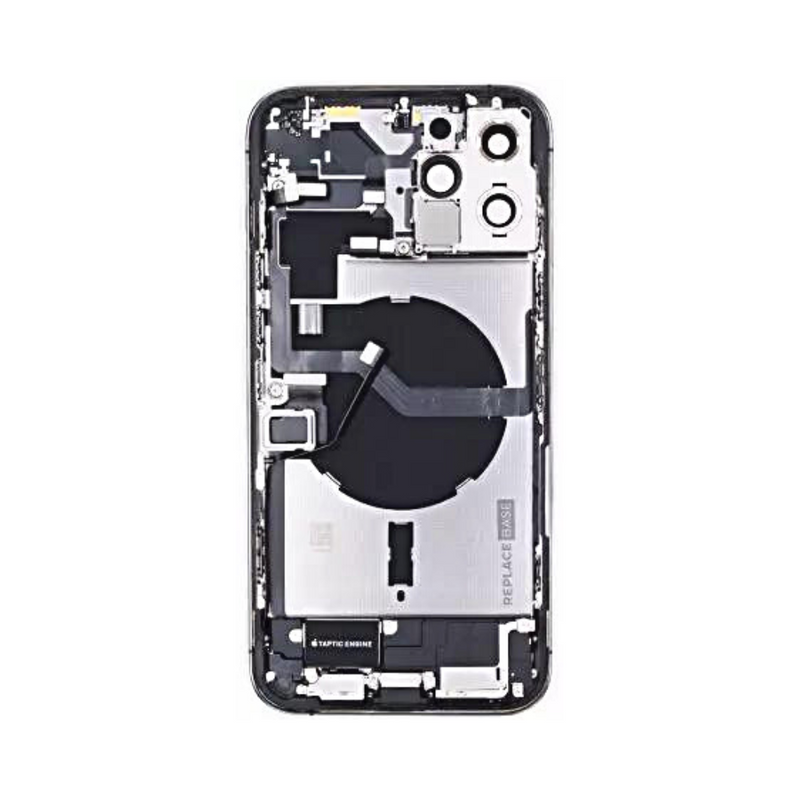 OEM Pulled iPhone 12 Pro Housing (B Grade) with Small Parts Installed - Graphite (with logo)