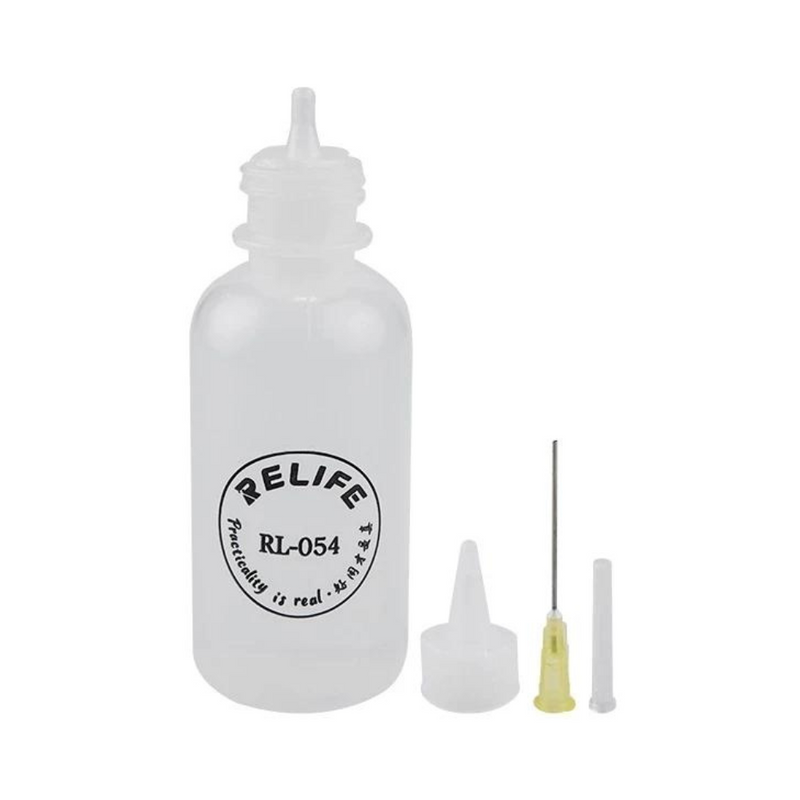 Relife RL-054 50ml Needle Tip Liquid Flux Alcohol Plastic Bottle