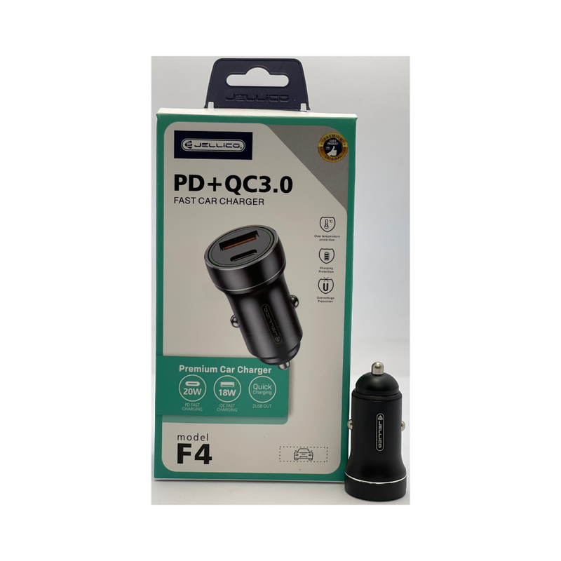 Jellico F4 PD+QC3.0 Fast Car Charger