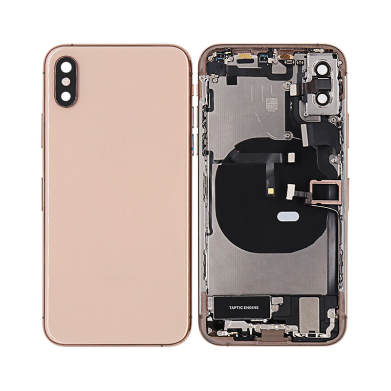 OEM Pulled iPhone XS Housing (B Grade) with Small Parts Installed - Gold (with logo)
