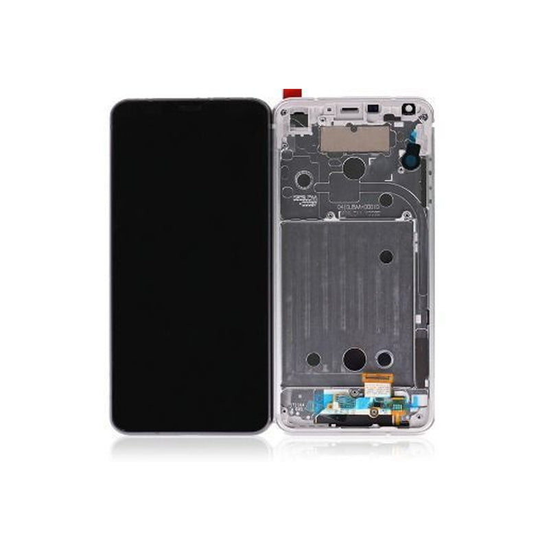 LG G6 LCD Assembly - Original with Frame (White)