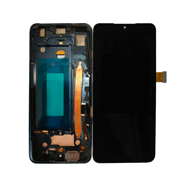 LG G8X / V50S ThinQ LCD Assembly - Original with Frame (Black)