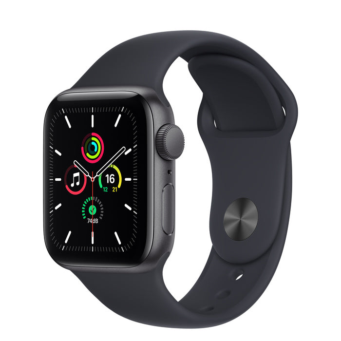 Apple Watch Series SE Space Grey Aluminum Case Midnight Sport Band - 44mm - GPS  - Brand New