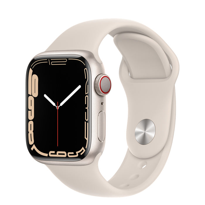 Apple Watch Series 7 Starlight Aluminum Case with Starlight Sport Band - 41mm - GPS + Cellular - Brand New