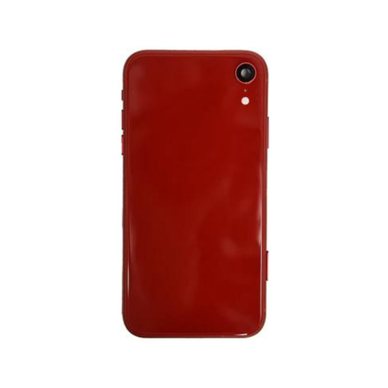 OEM Pulled iPhone XR Housing (B Grade) with Small Parts Installed - Red (with logo)