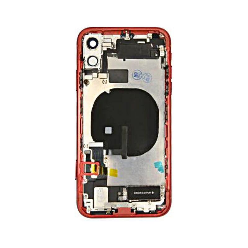 OEM Pulled iPhone 11 Housing (A Grade) with Small Parts Installed - Red (with logo)
