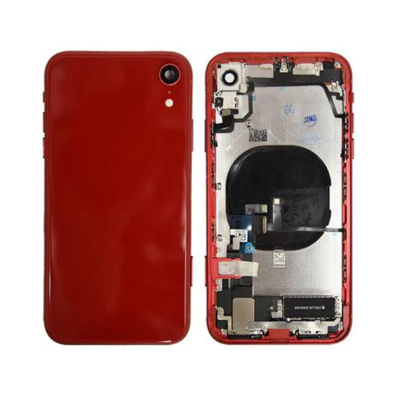 OEM Pulled iPhone XR Housing (B Grade) with Small Parts Installed - Red (with logo)