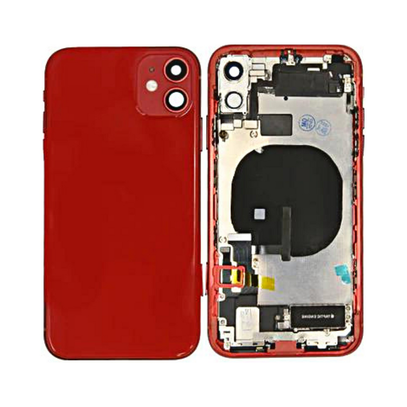 OEM Pulled iPhone 11 Housing (A Grade) with Small Parts Installed - Red (with logo)