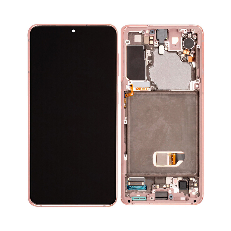 Samsung Galaxy S21 - OLED Assembly with frame Phantom Violet (Glass Change)