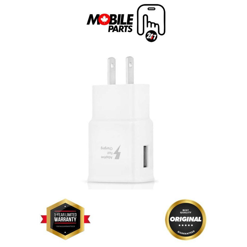 Original Fast Charging Adapter USB-A compatible for Samsung (White)